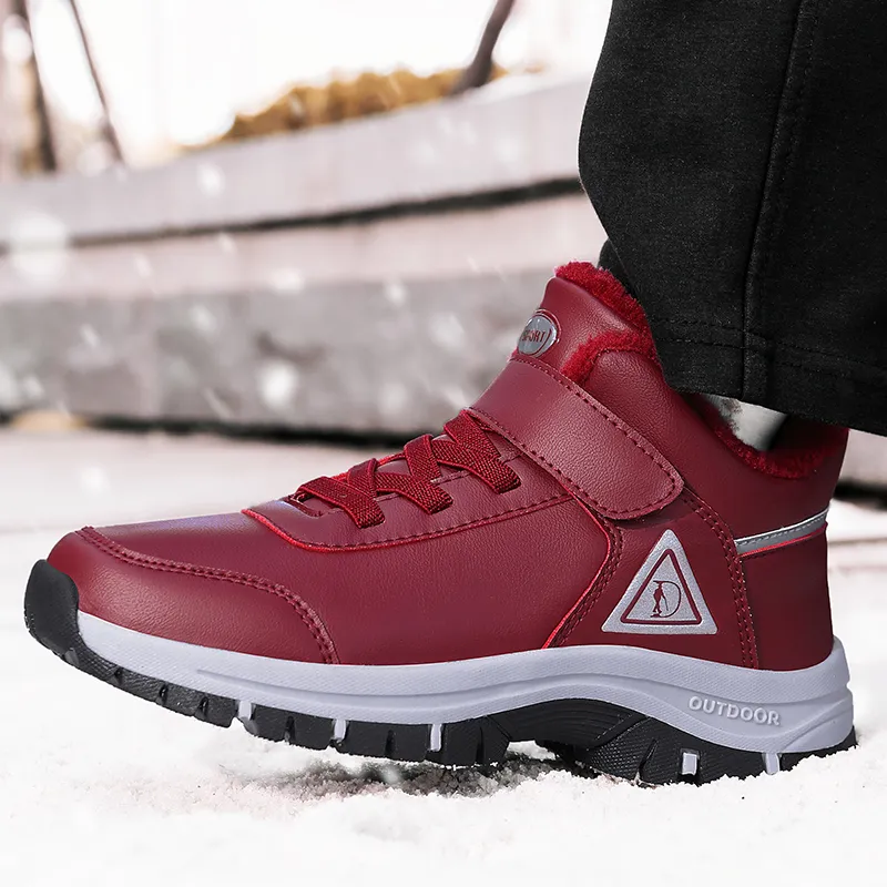 SMDXDMS Anti Slip Cushioning Warm High Top Sprint Running Shoes Unisex-7