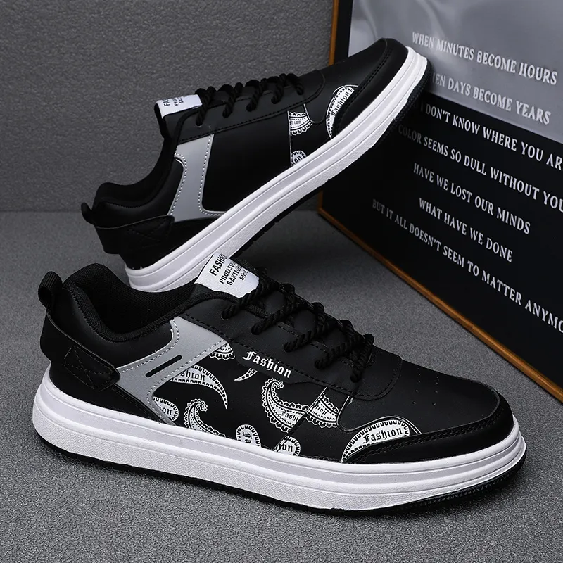 SMDXDMS Slip Resistant, Lightweight, And Breathable Low Top Skateboard Shoes Men's-2