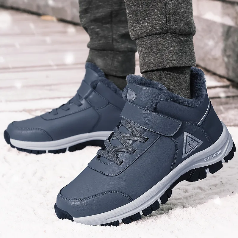 SMDXDMS Anti Slip Cushioning Warm High Top Sprint Running Shoes Unisex-40