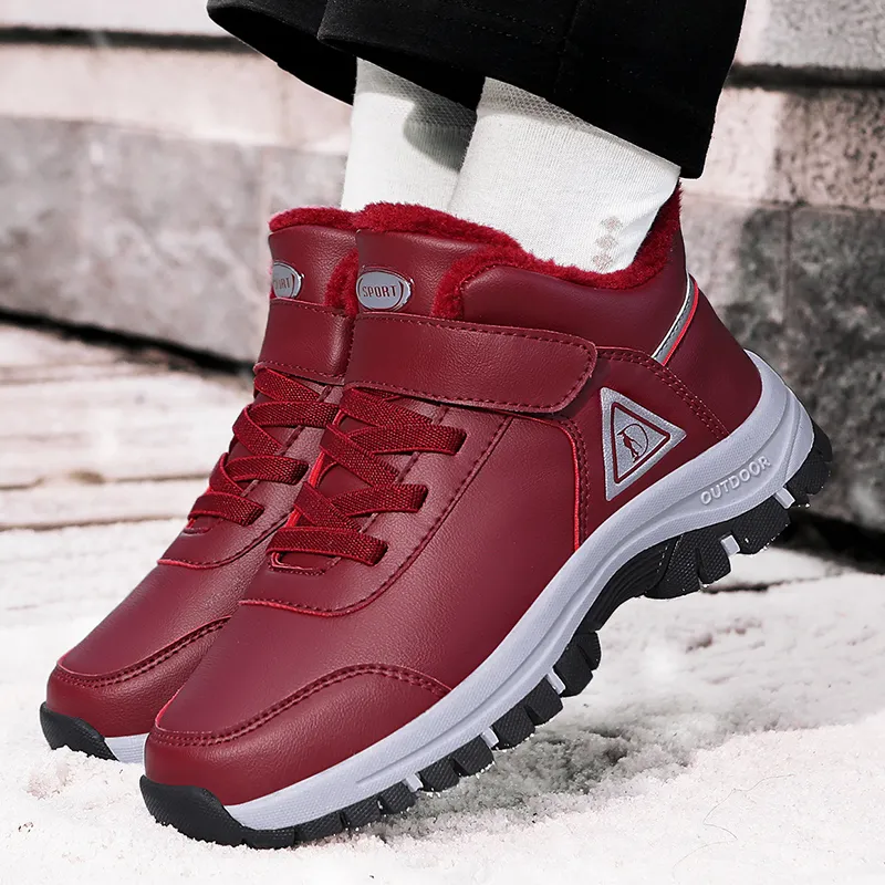 SMDXDMS Anti Slip Cushioning Warm High Top Sprint Running Shoes Unisex-11