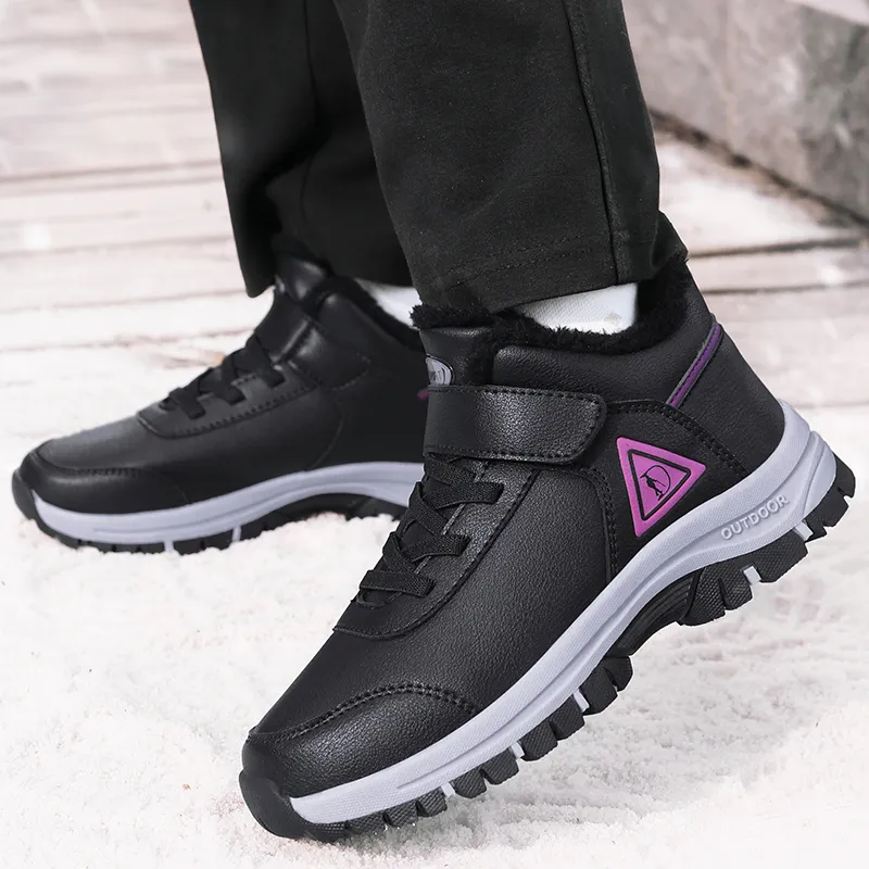 SMDXDMS Anti Slip Cushioning Warm High Top Sprint Running Shoes Unisex-64