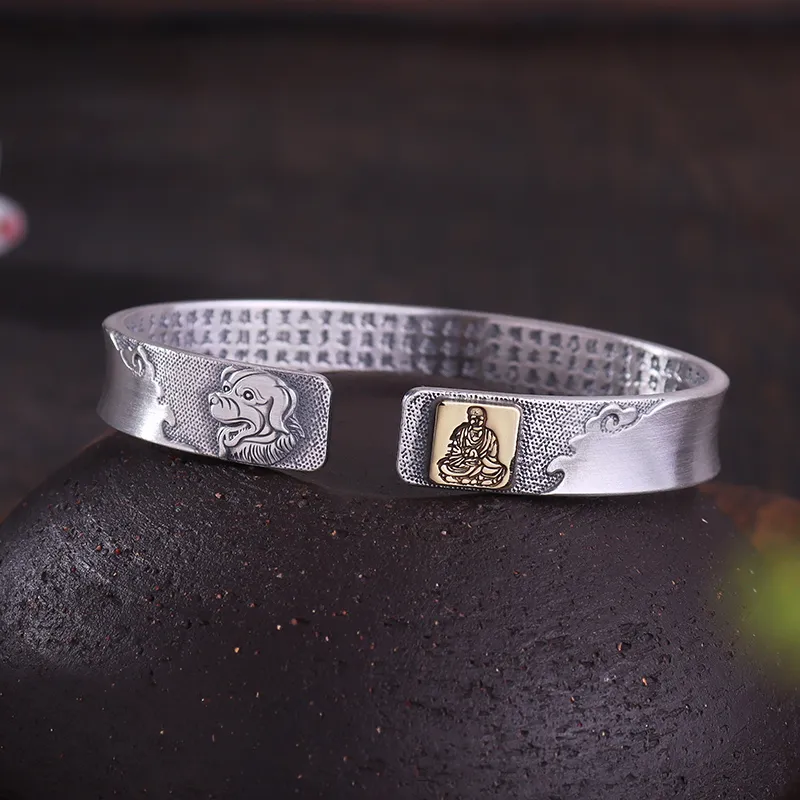 Angel Wishes 999 Fine Silver Bangles Unisex-5