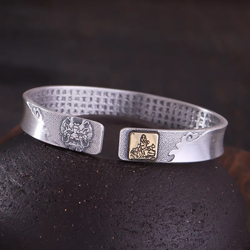Angel Wishes 999 Fine Silver Bangles Unisex-17