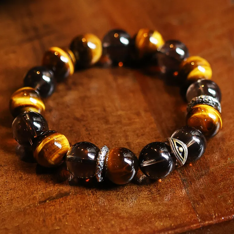 Angel Wishes Tiger's Eye Stone Bracelets Men's-1