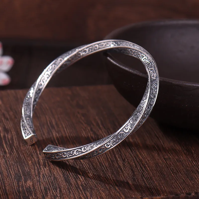 Angel Wishes 925 Sterling Silver Bangles Unisex-3