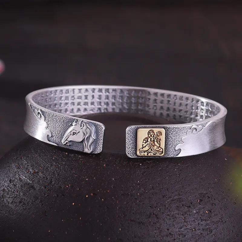 Angel Wishes 999 Fine Silver Bangles Unisex-13