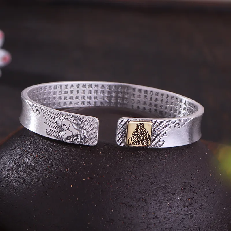 Angel Wishes 999 Fine Silver Bangles Unisex-7