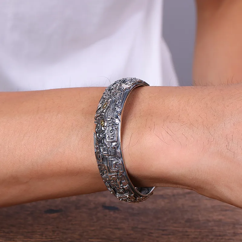 Angel Wishes 925 Sterling Silver Bangles Men's-5