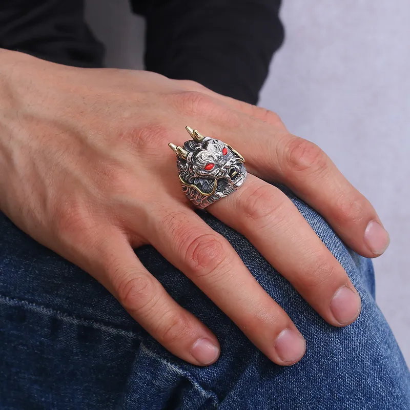 Angel Wishes 925 Sterling Silver Rings Men's-5