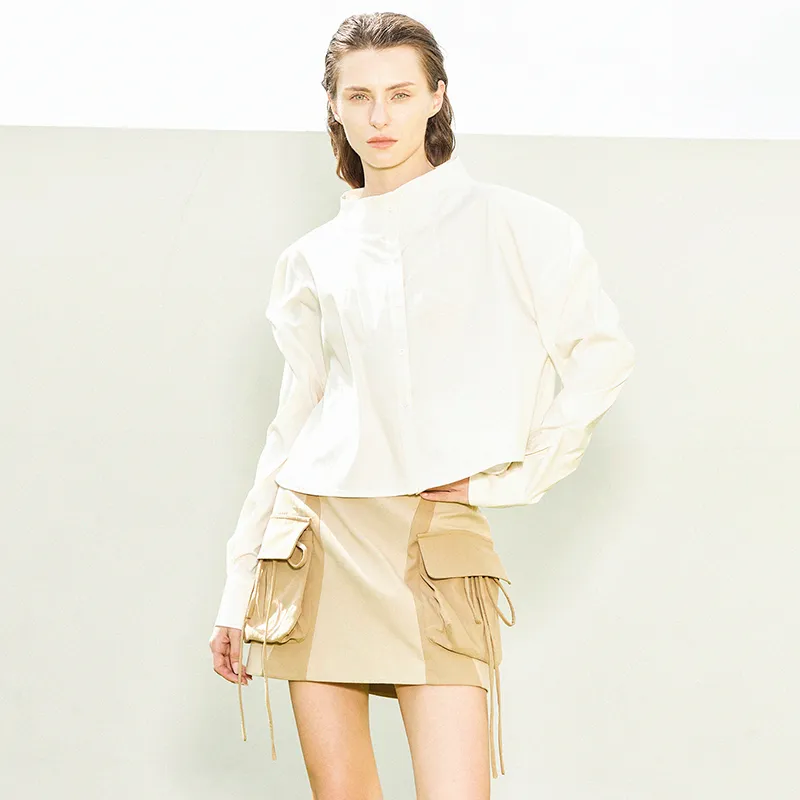 SIQIZ Shirts Women's Apricot-2
