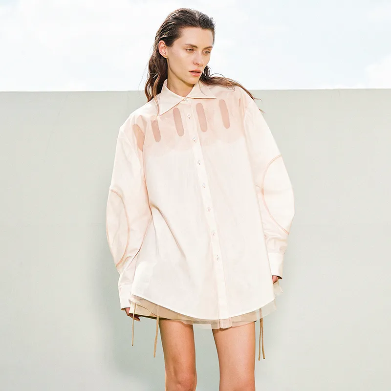 SIQIZ Shirts Women's Apricot-2
