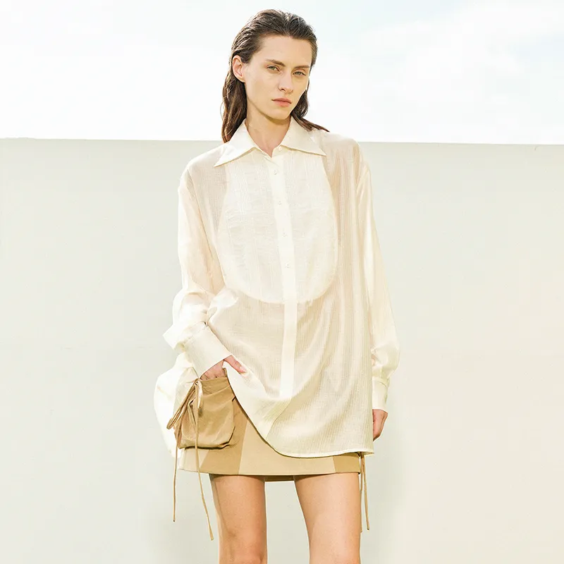 SIQIZ Shirts Women's Apricot-2