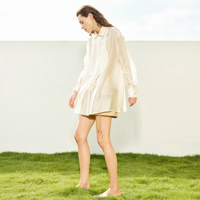 SIQIZ Shirts Women's Apricot-5