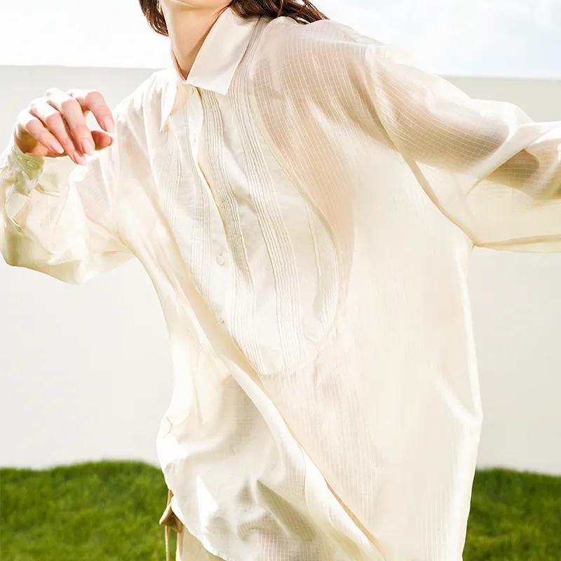 SIQIZ Shirts Women's Apricot-4