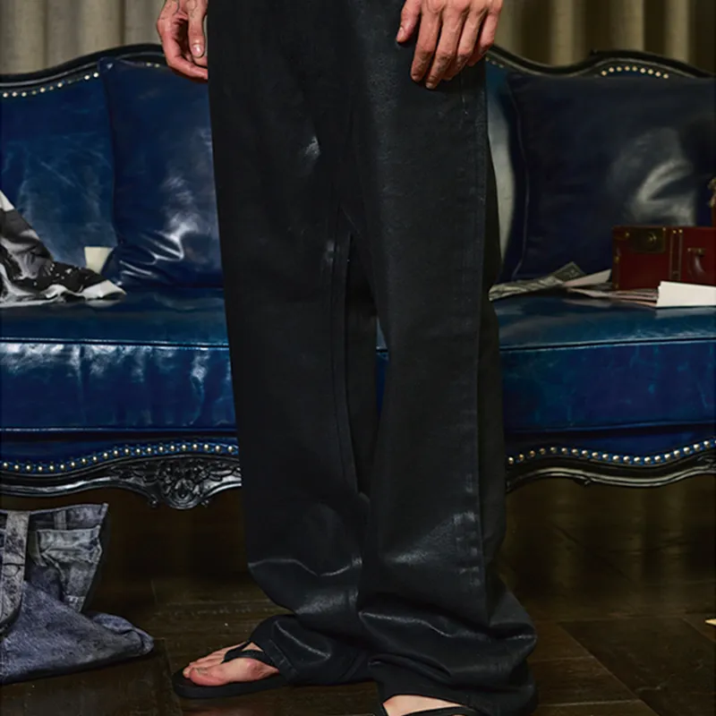 WANNA LAB Casual Pants Unisex Black-2