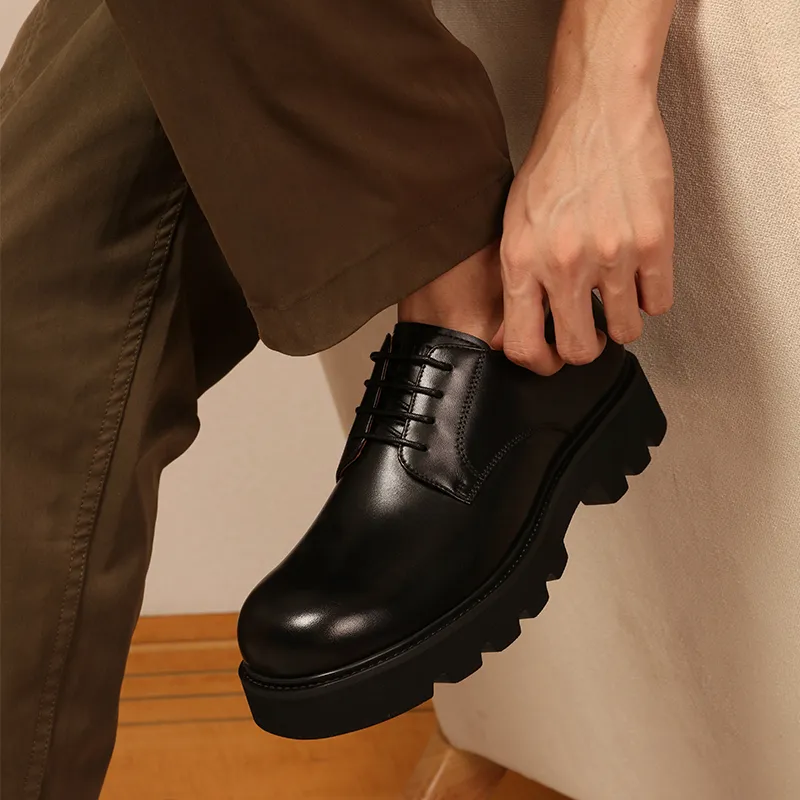 ELLE HOMME Derby Shoes Men's Black-6