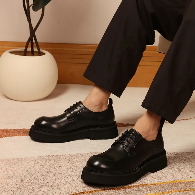 ELLE HOMME Derby Shoes Men's Black-5
