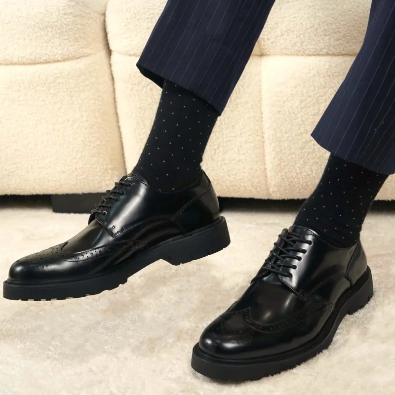 ELLE HOMME Elite Collection Dress Shoes Men's Black-6
