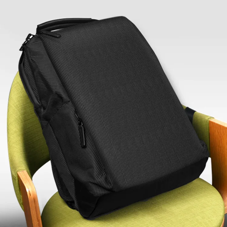 FORU Cow Leather Backpack Regular Unisex Black-3