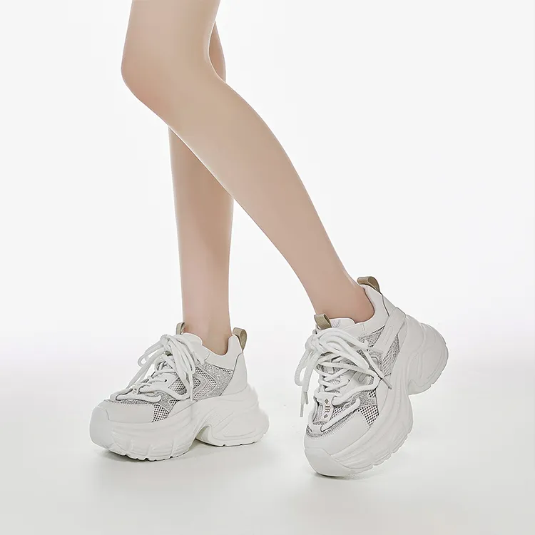 HR Low Top Chunky Sneakers Women's Beige-2