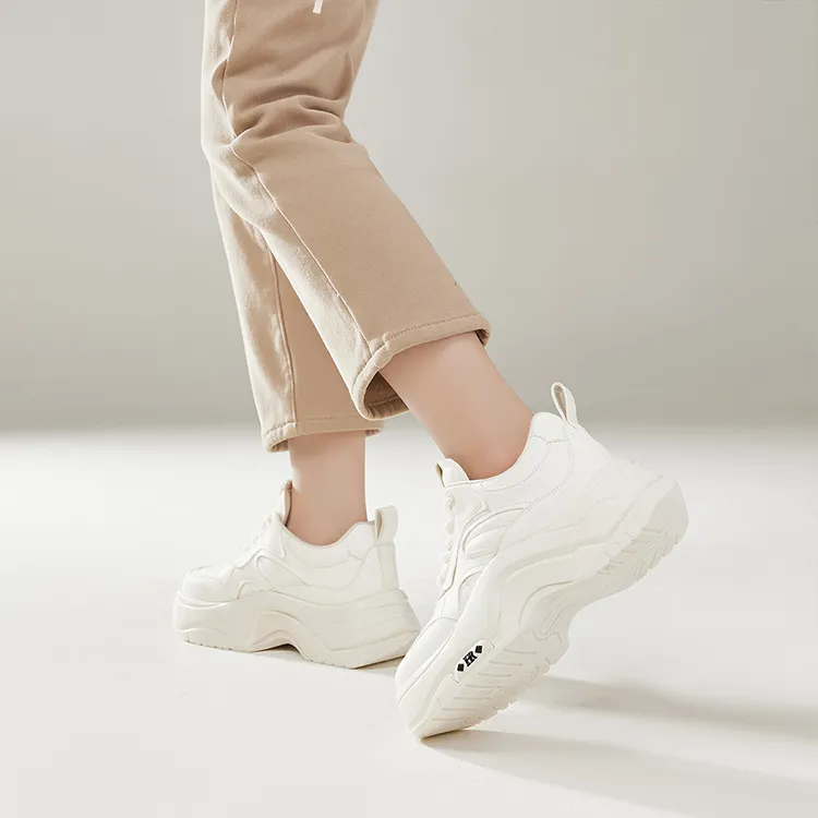 HR Mid Top Casual Shoes Women's Beige-3