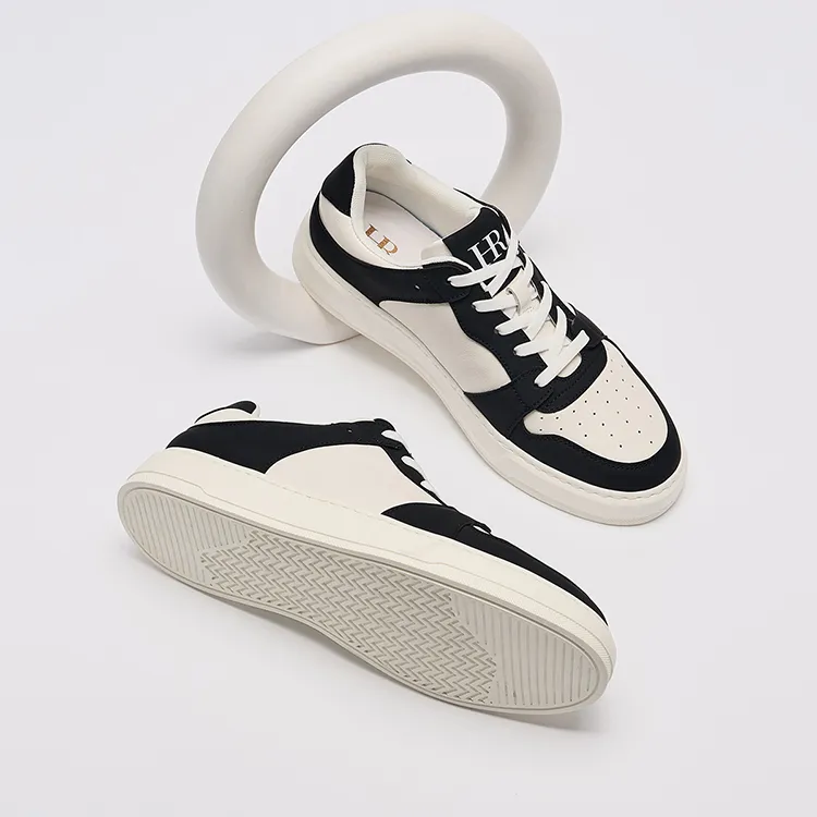 HR Skateboard Shoes Men's White Black-6
