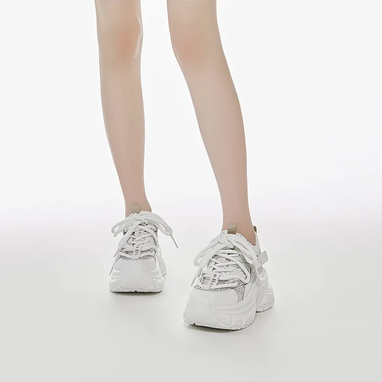 HR Low Top Chunky Sneakers Women's Beige-3