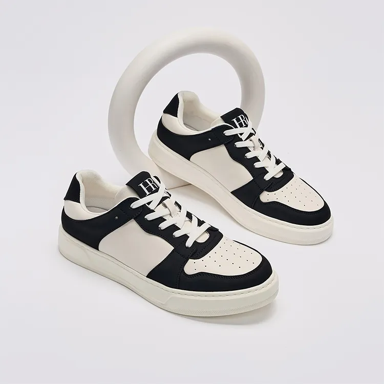 HR Skateboard Shoes Men's White Black-1