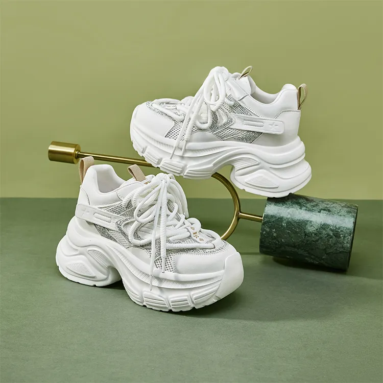 HR Low Top Chunky Sneakers Women's Beige-4