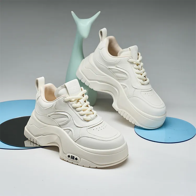 HR Mid Top Casual Shoes Women's Beige-1