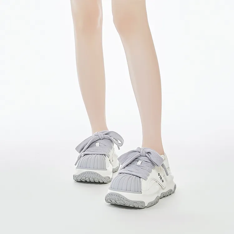 HR Low Top Casual Shoes Women's Beige Gray-3