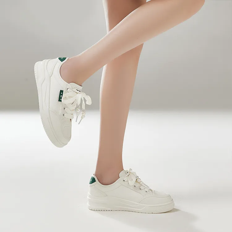 HR Low Top Casual Shoes Women's Beige Green-3