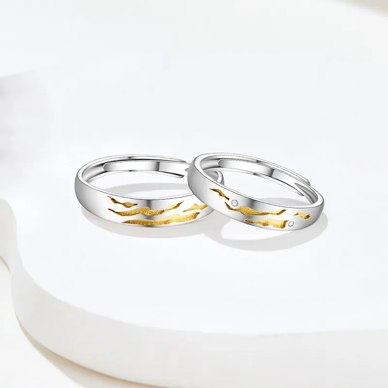 SOFTDORA S999 Fine Silver Rings Unisex-4