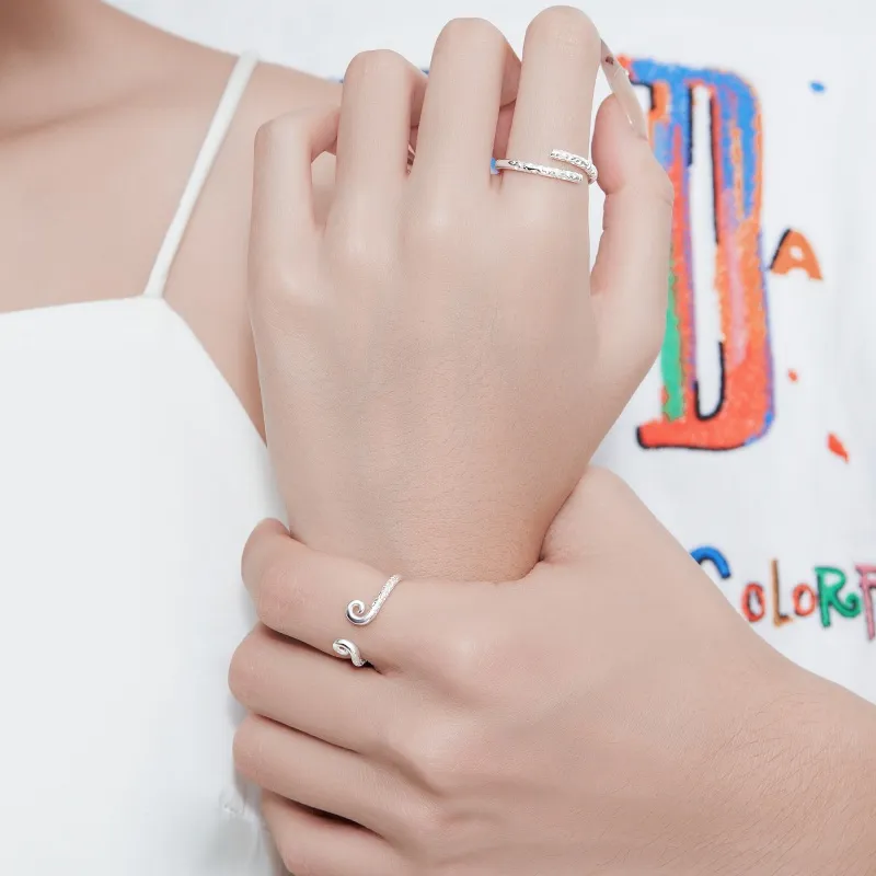 SOFTDORA 925 Sterling Silver Rings Unisex-3