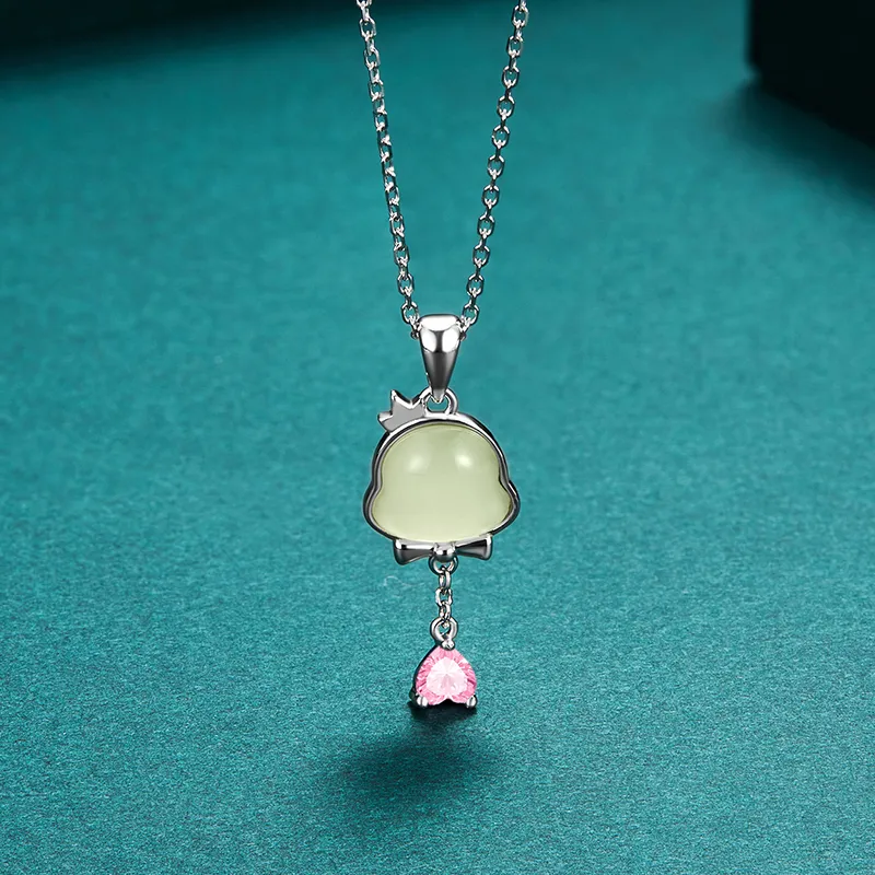 SOFTDORA Hetian Jade Necklaces Green Jade Women's-2