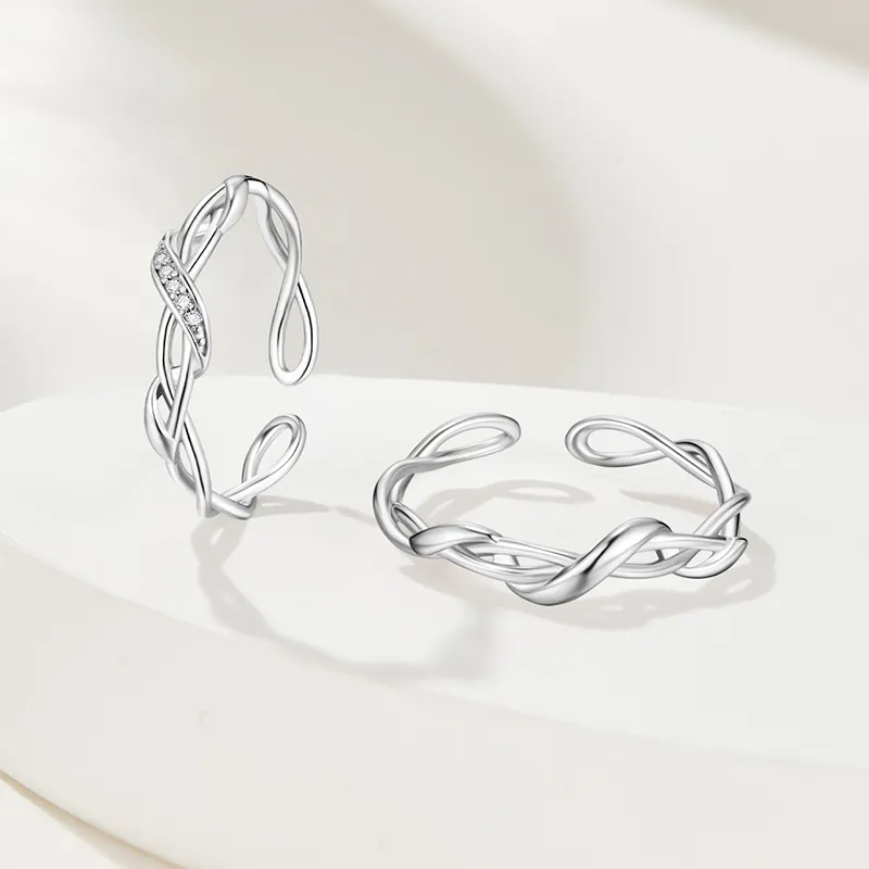 SOFTDORA 999 Fine Silver Rings Unisex-3