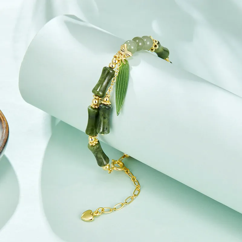SOFTDORA Hetian Jade Bracelets Green Jade Women's-3