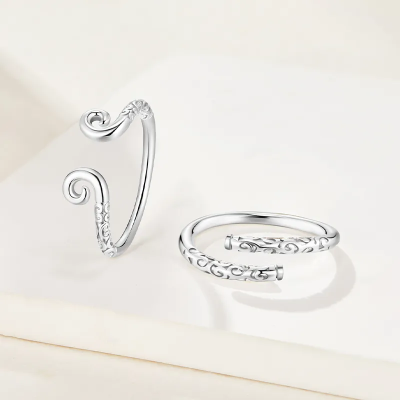 SOFTDORA 925 Sterling Silver Rings Unisex-5