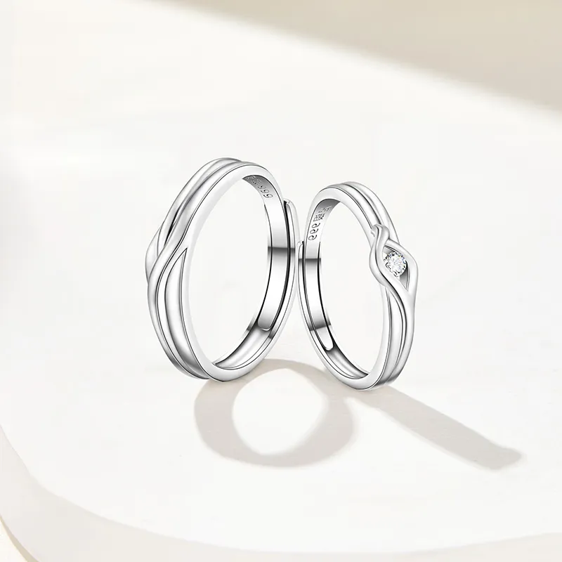 SOFTDORA S999 Fine Silver Rings Unisex-2