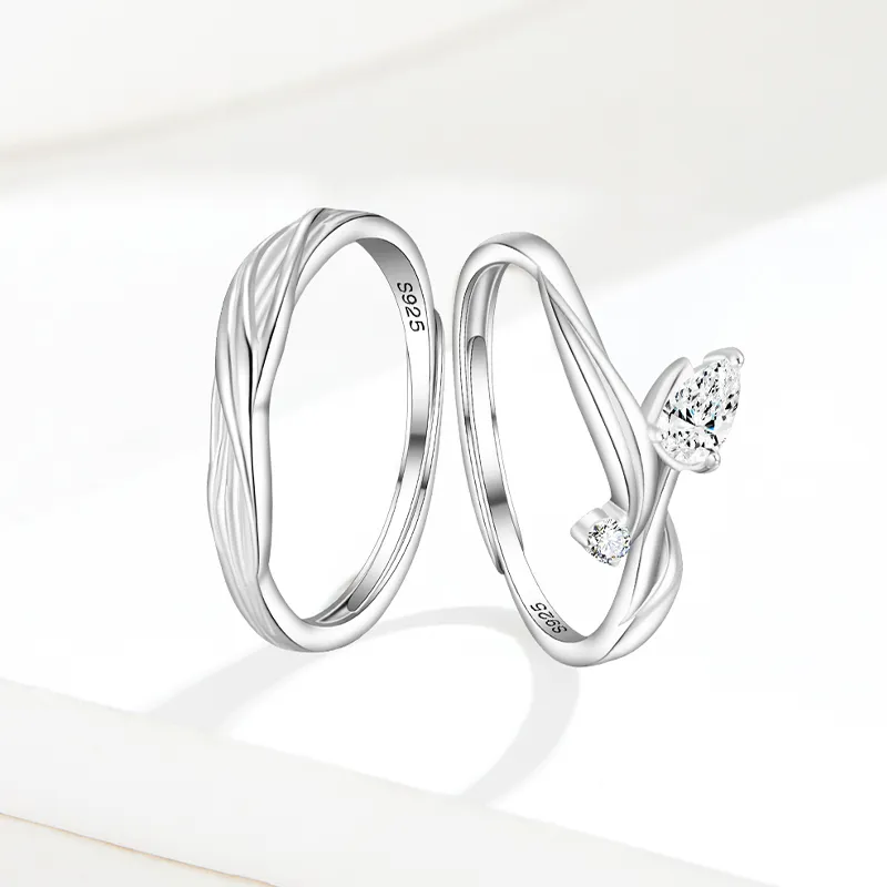 SOFTDORA 925 Sterling Silver Rings Unisex-3