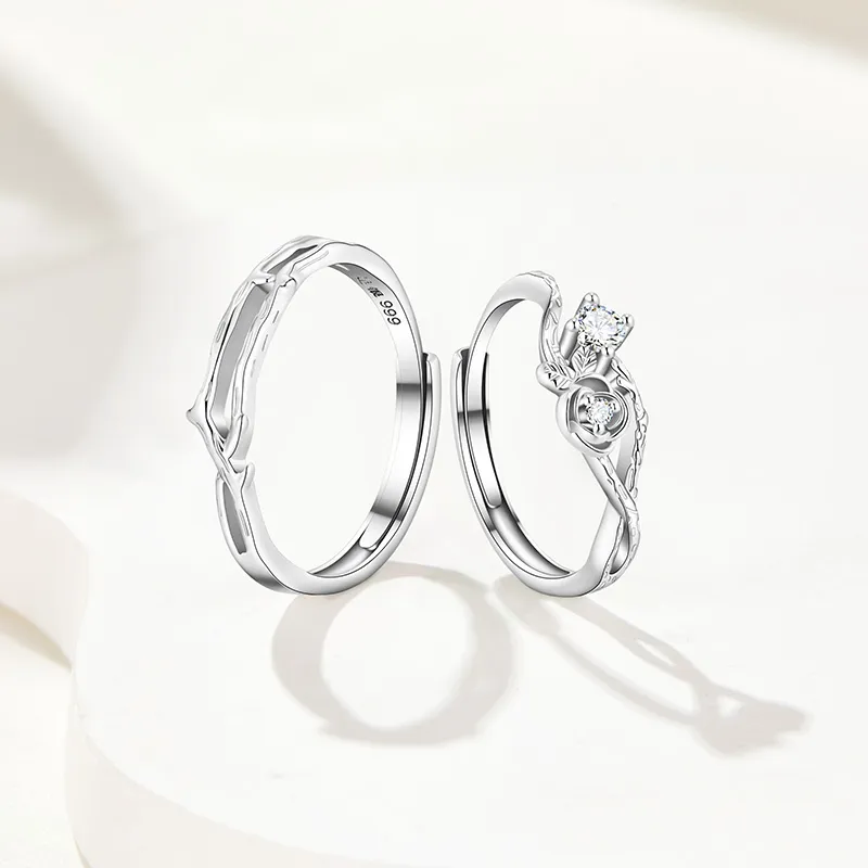 SOFTDORA S999 Fine Silver Rings Unisex-4