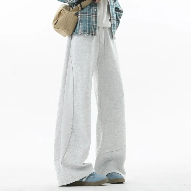 NOAHGIGI Casual Pants Unisex White Heather Gray-4