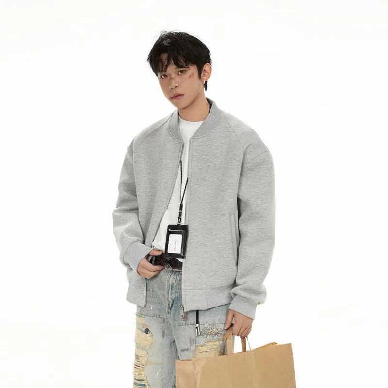NOAHGIGI Baseball Jacket Unisex Gray-3