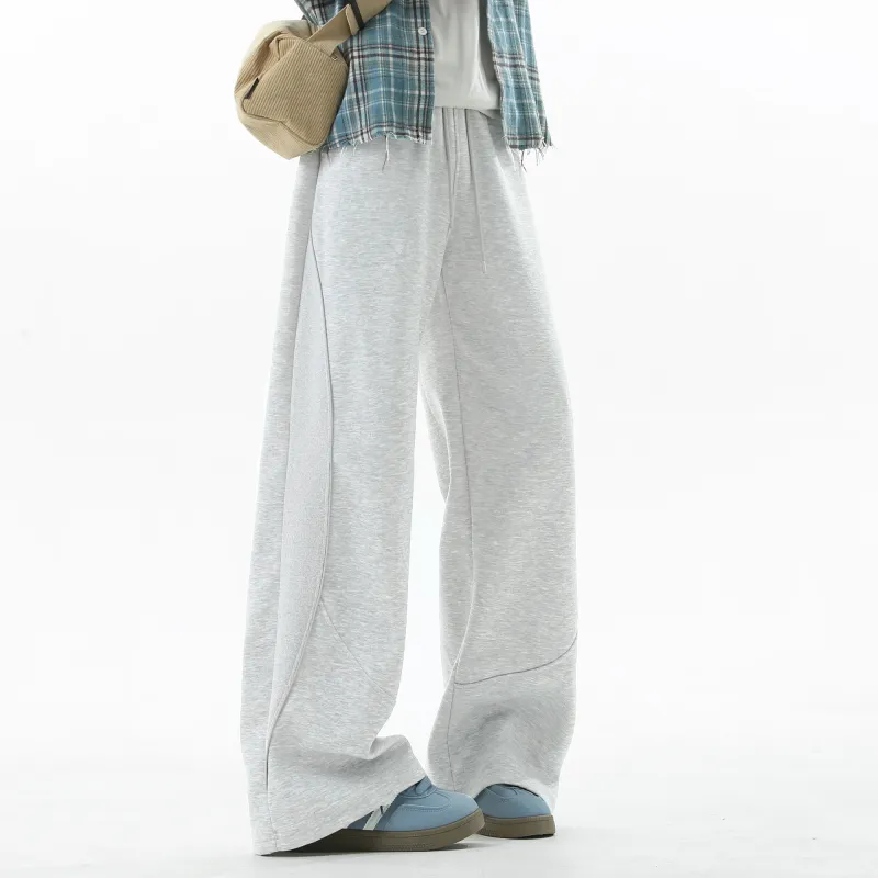 NOAHGIGI Casual Pants Unisex White Heather Gray-5
