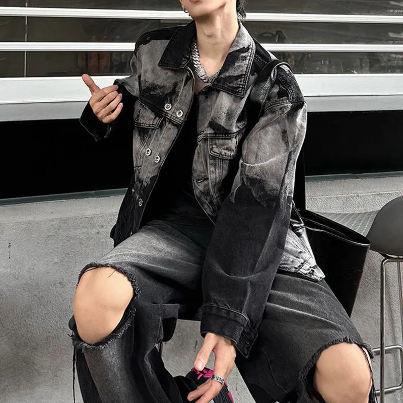 NOAHGIGI Denim Jacket Unisex Black Gray-4