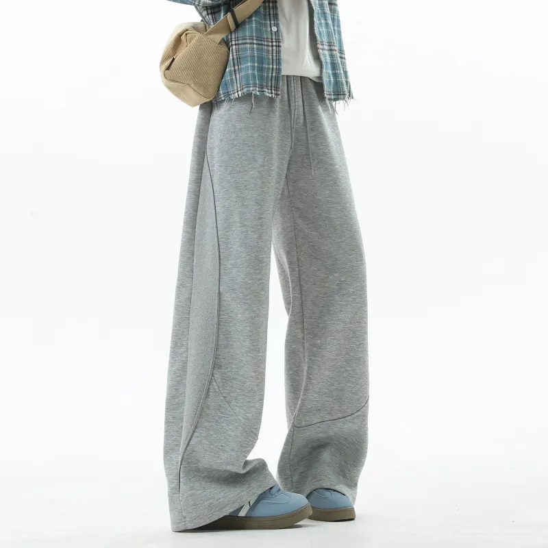 NOAHGIGI Casual Pants Unisex White Heather Gray-19