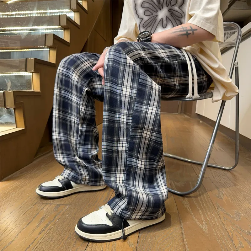 NOAHGIGI Casual Pants Unisex Dark Blue-6