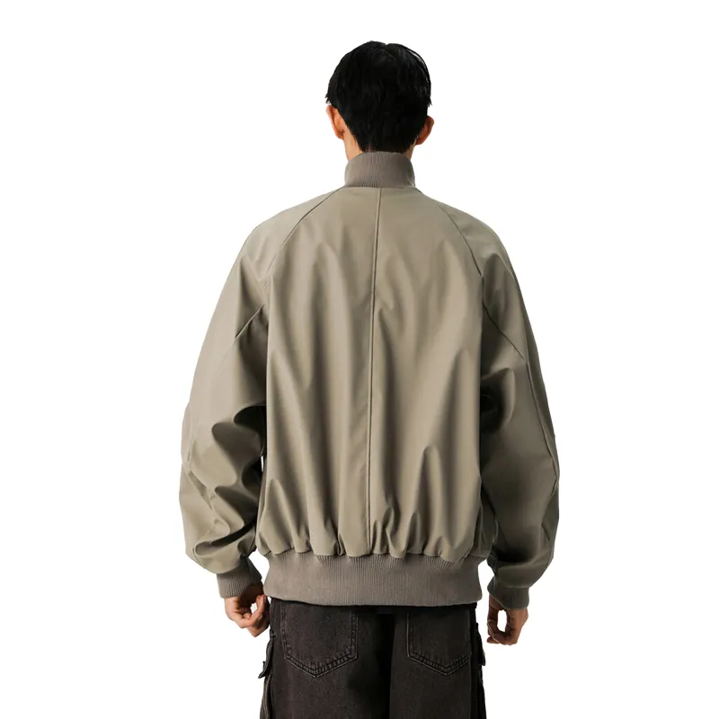 NOAHGIGI Jacket Men's Spring Fall Regular Shoulder Cargo Jacket Stand Collar Cleanfit Unisex-2