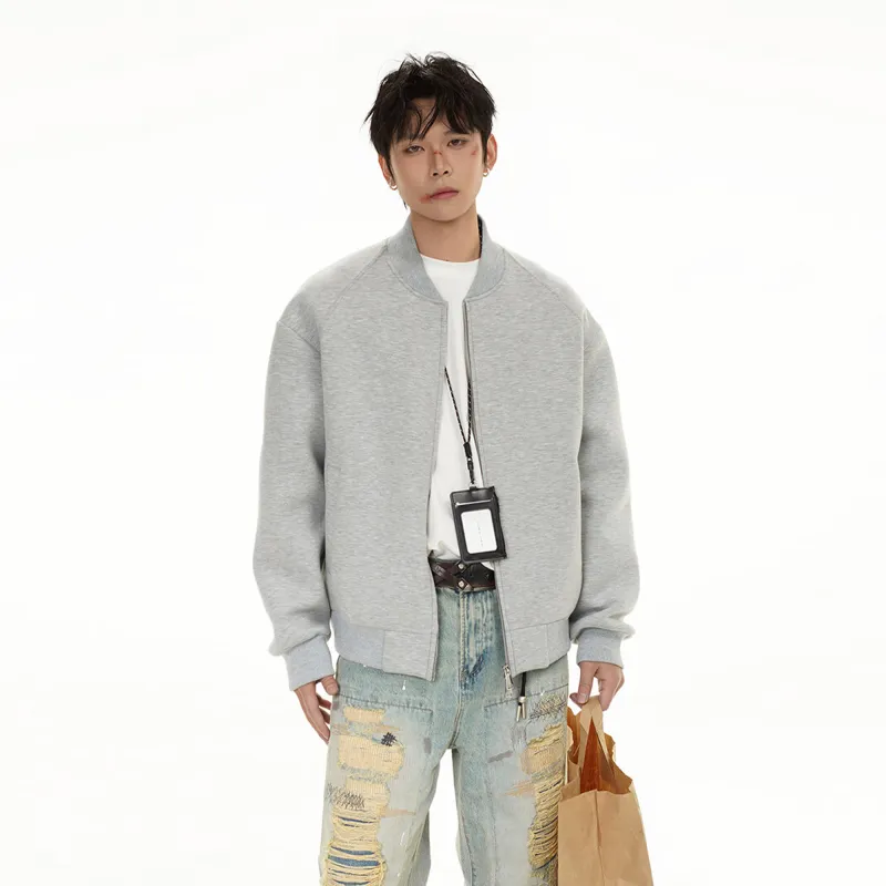 NOAHGIGI Baseball Jacket Unisex Gray-2