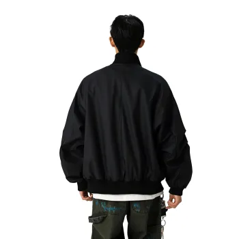 NOAHGIGI Jacket Men's Spring Fall Regular Shoulder Cargo Jacket Stand Collar Cleanfit Unisex